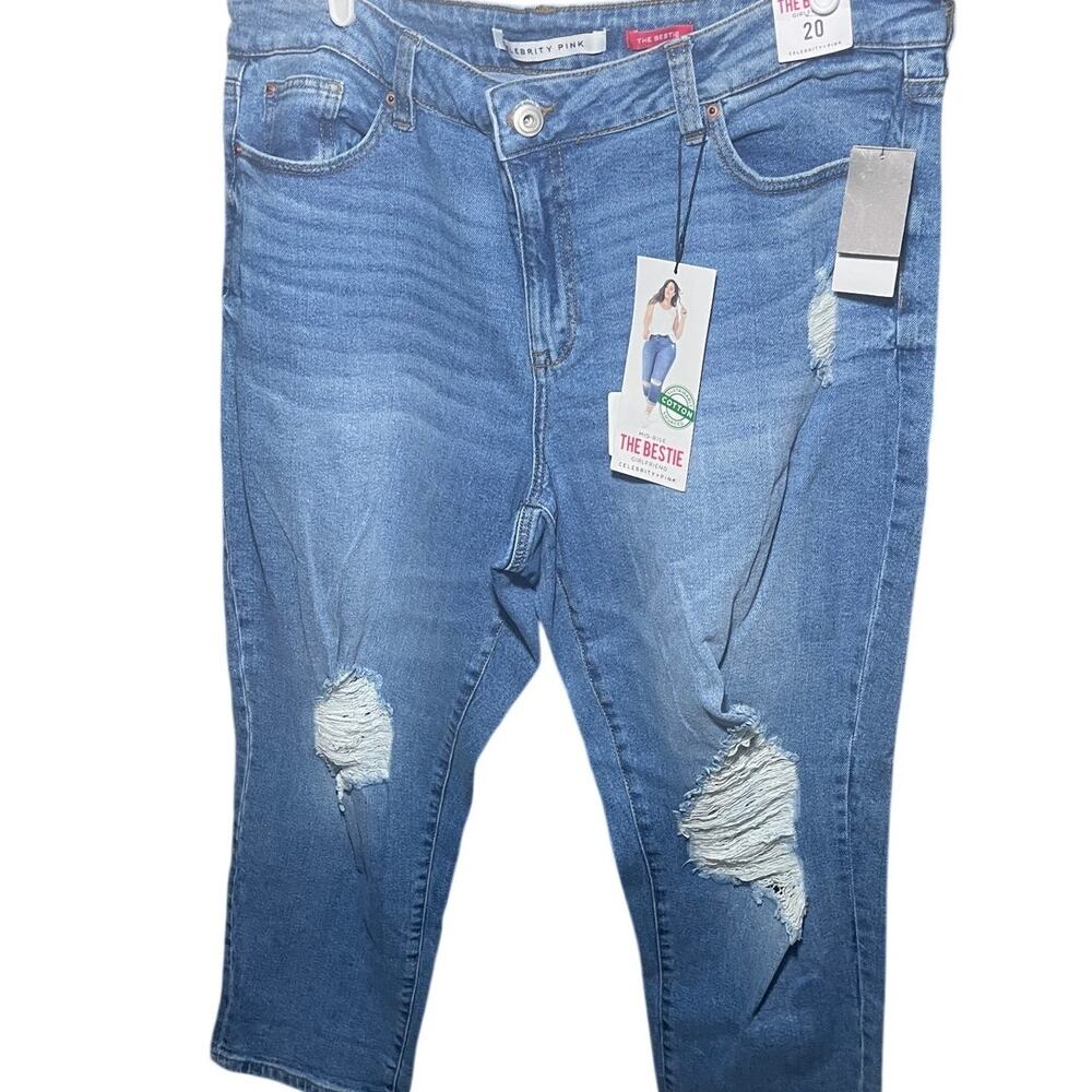 Celebrity Pink Mid Rise The Bestie GirlFriend 20 Distressed Jeans NWT